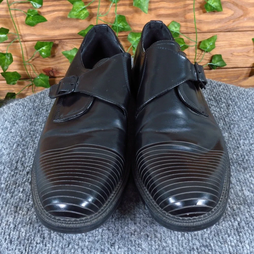 Kenneth Cole‎ Reaction Cellar Monk Men Casual Monk Strap Shoe 11 Black Synthetic